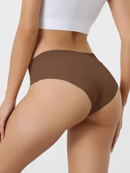 Allegra K- Mid Waist Thin Breathable Invisible Panties