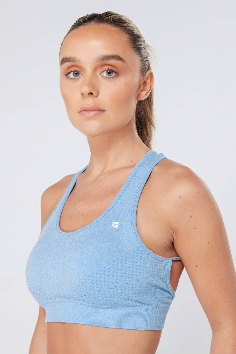 Twill Active - Recycled Colour Block Body Fit Seamless Sports Bra - Stone -  Reitmans