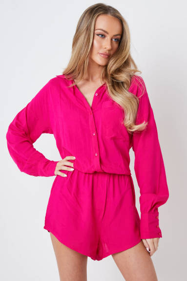 Creea Button Up Playsuit