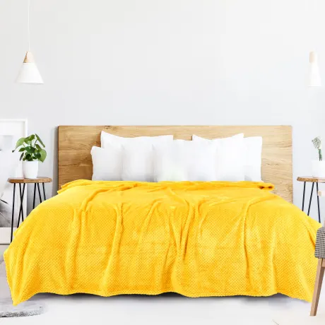 PiccoCasa- Flannel Fleece Bed Blankets (90"x108")