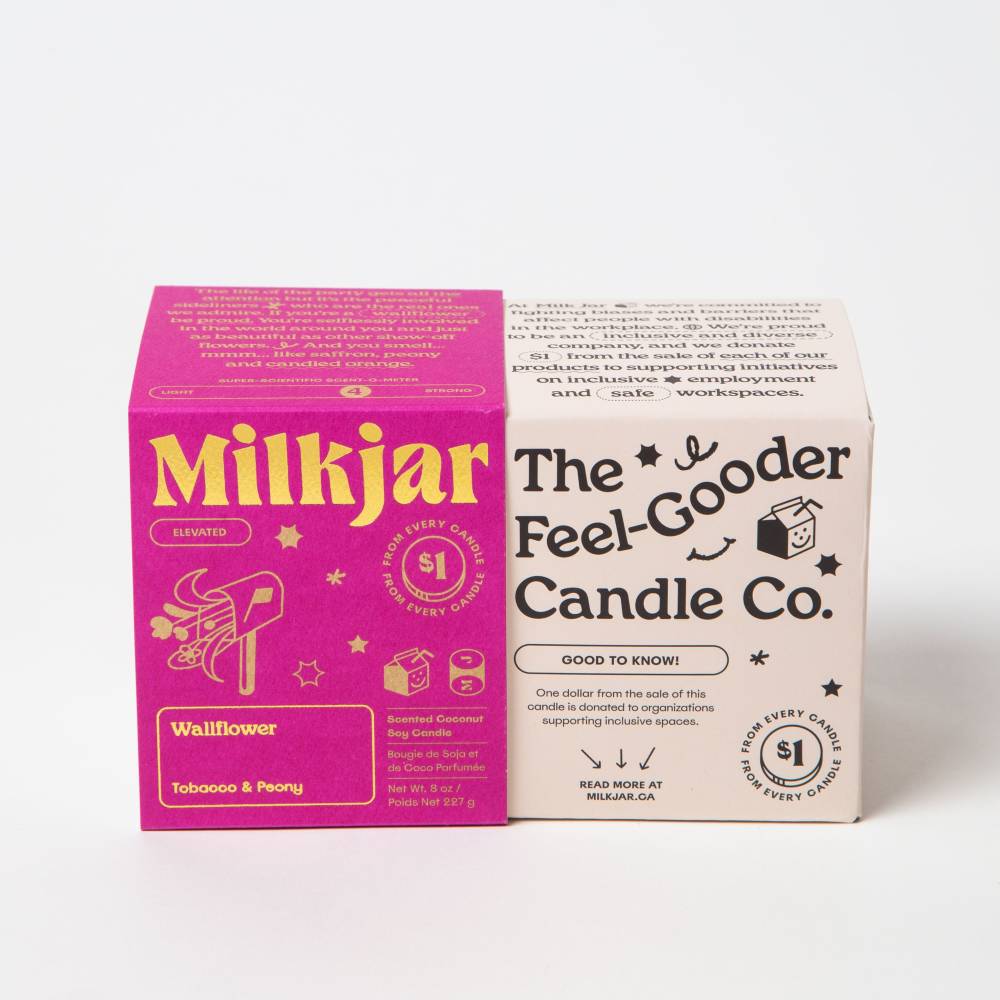 Milk Jar Wallflower Candle | Tobacco & Peony 8oz