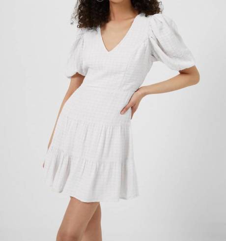FRENCH CONNECTION - Birch Gingham Tiered Dress