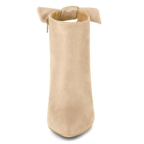 Allegra K- Pointed Toe Stiletto Heel Ankle Boots