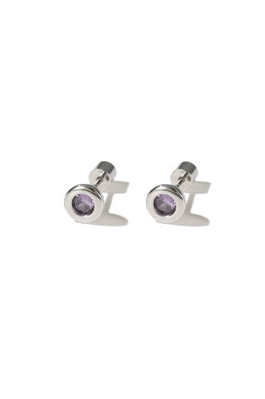 Classicharms-Aurora Bezel Set Solitaire Stud Earrings