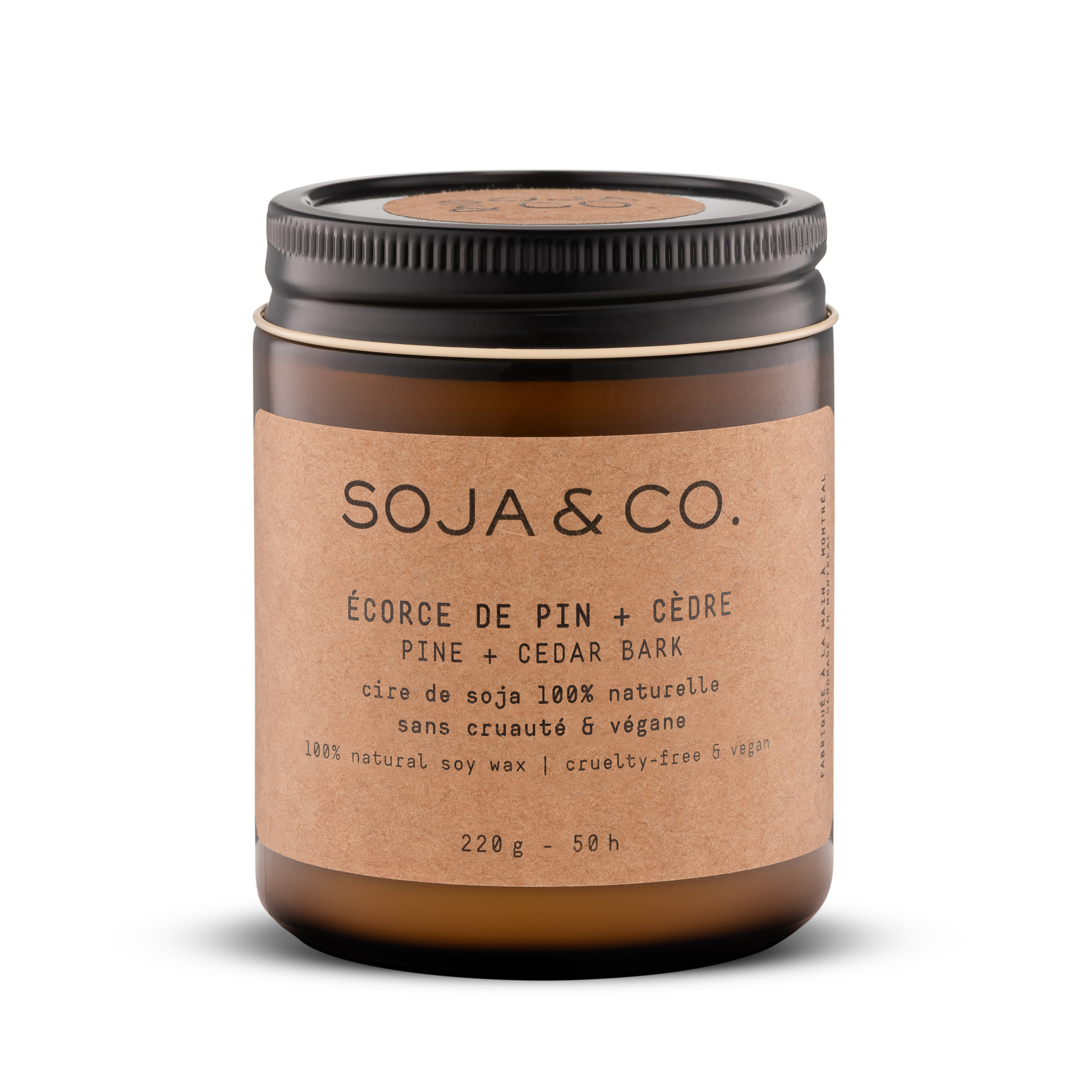 SOJA&CO. Soy Wax Candle — Pine + Cedar Bark 8oz