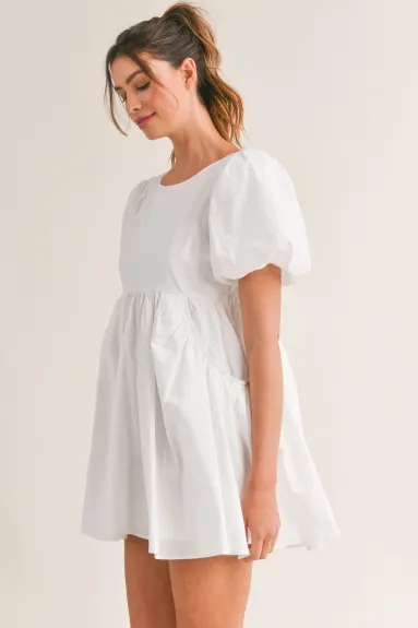 Evercado - Poplin Side Pocket Mini Dress