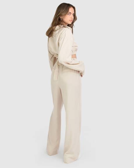 Belle & Bloom Pantalon large state of play - sable