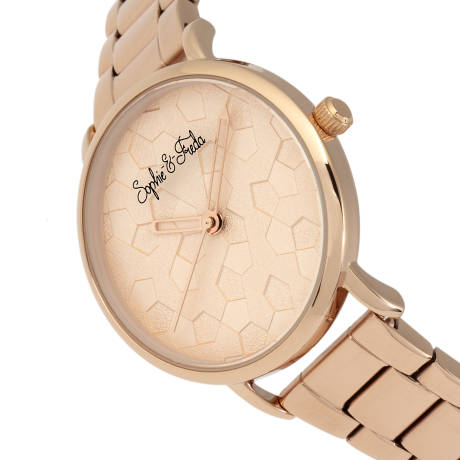 Sophie and Freda - Breckenridge Leather-Band Watch - Gold/Purple