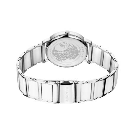 BERING - 35mm Ladies Ceramic Stainless Steel Watch In Silver/White