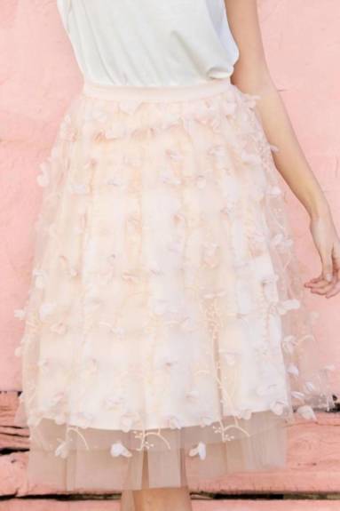 EVA FRANCO - Petal Fluttered Fete Tulle Skirt
