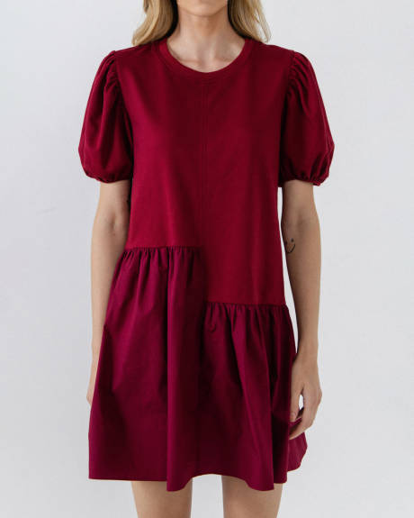 English Factory - Knit Woven Mixed Dress