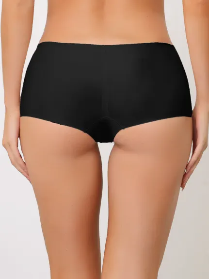 Allegra K- Unlined Invisible Mid Rise Boyshorts Panties