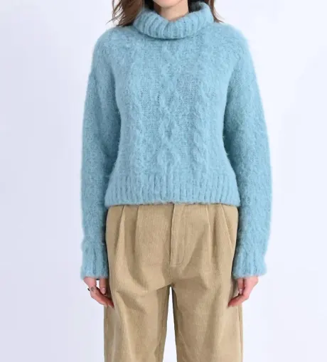 MOLLY BRACKEN - Turtleneck Cable Knitted Sweater