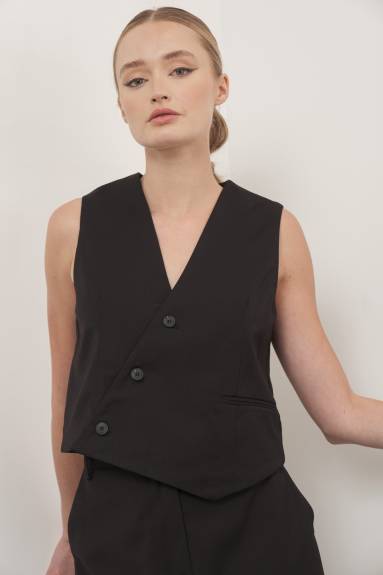Evercado - Asymmetrical Button Vest