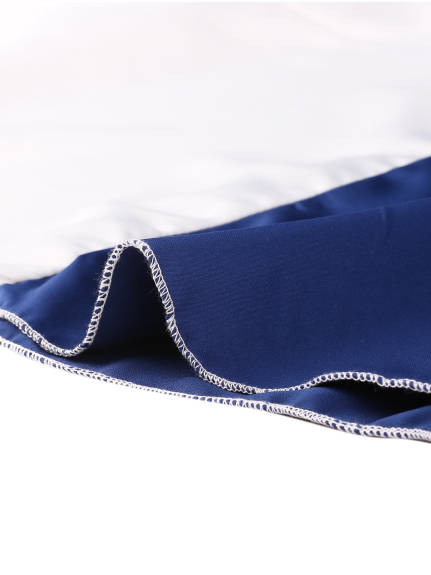 cheibear - Satin Color Block Cami Sleepwear Sets