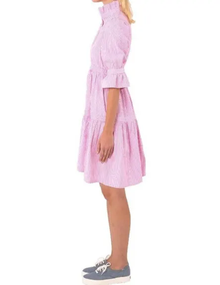 GRETCHEN SCOTT - Teardrop Dress - Stripe Wash & Wear