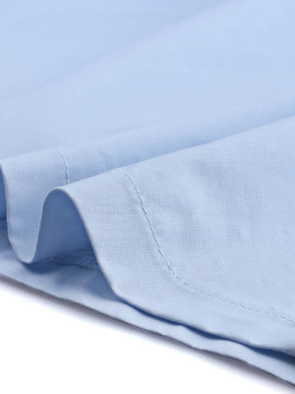 Allegra K- Robe chemise évasée boutonnée en coton