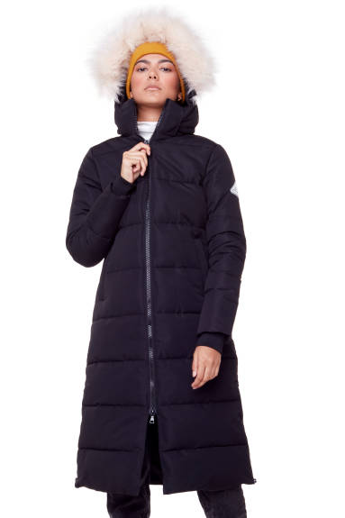 Alpine North Women's - KLUANE | Vegan Down Recycled Ultra Long Winter Parka - Water Repellent, Windproof, Insulated Jacket with Hood