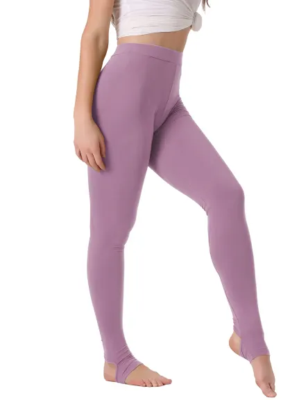 Allegra K - Pantalon de leggings d'étrier de yoga élastique doux et solide