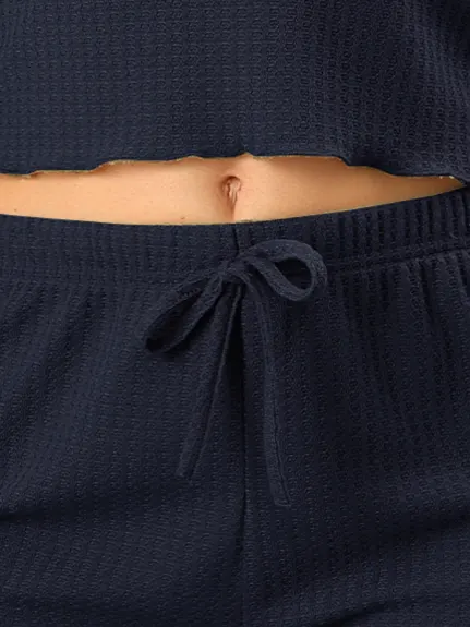 cheibear - Cami Top Shorts Knit Summer Lounge Set