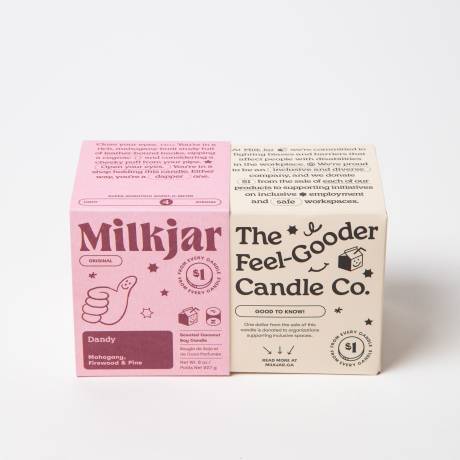 Milk Jar Dandy Candle | Mahogany, Firewood & Pine 8oz