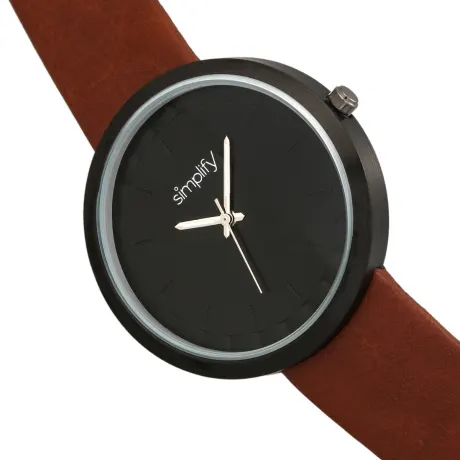 Simplify - La montre à bracelet 6000 - Noir/Marron clair