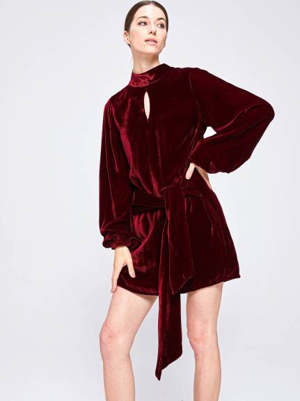 THE 28TH ROSE - Wanda Velvet Mini Dress