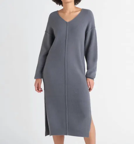 Dex - V-Neck Sweater Dress