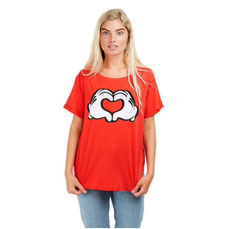 Disney - - T-shirt LOVE HANDS - Femme