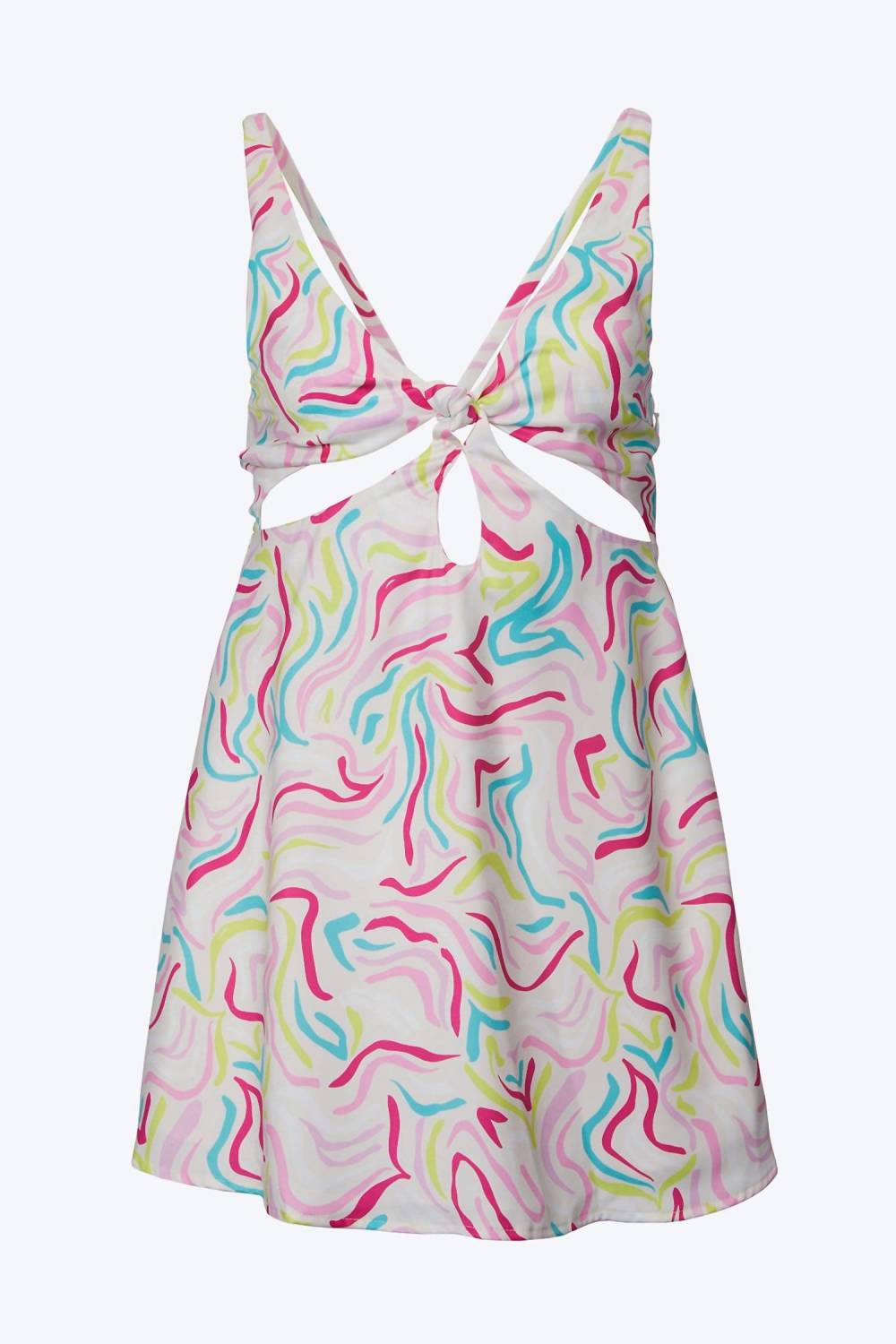 for Love & Lemons - Palmer Retro-Print Cutout Satin Mini Dress