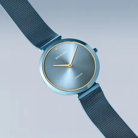 BERING - 32mm Ladies Charity Stainless Steel Watch In Blue/Blue