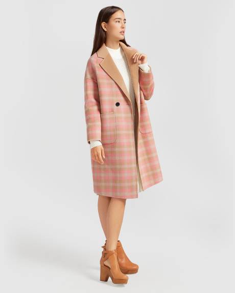 Belle & Bloom Publisher Double  Breasted Wool Blend Coat