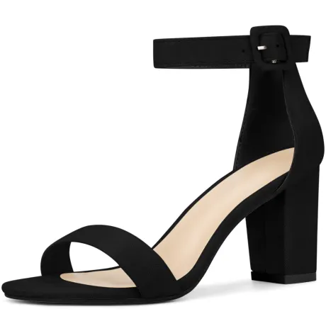 Allegra K - Chunky Heels Ankle Strap Casual Sandals