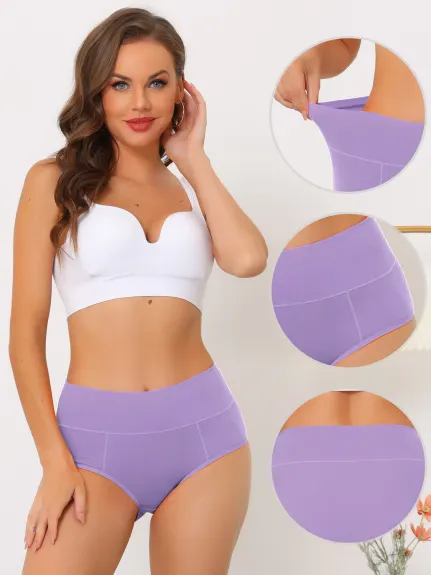 Allegra K- Sous-vêtements de contrôle du ventre taille haute en coton