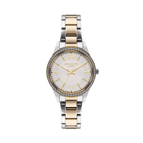 LEE COOPER-Women's Silver 34mm  watch w/Silver Dial