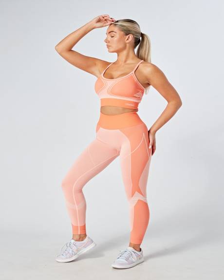 Twill Active - Recycled Colour Block Body Fit Legging - Coral