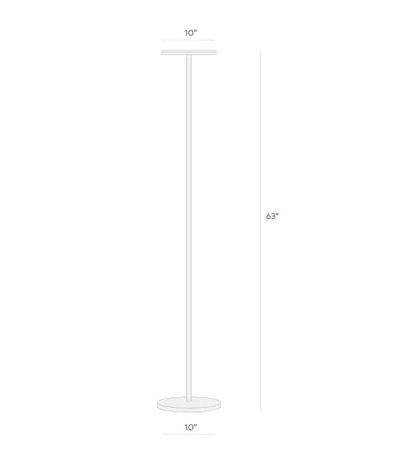 Sky Led Torchiere Floor Lamp With Adjustable Head