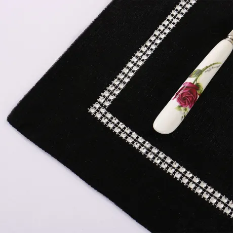 PiccoCasa- tapis de Table avec Sparkle Luxury Diamante 12x16 pouces