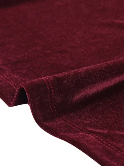Allegra K- Open Front Cardigan Long Sleeve Cropped Velvet Shrug Top