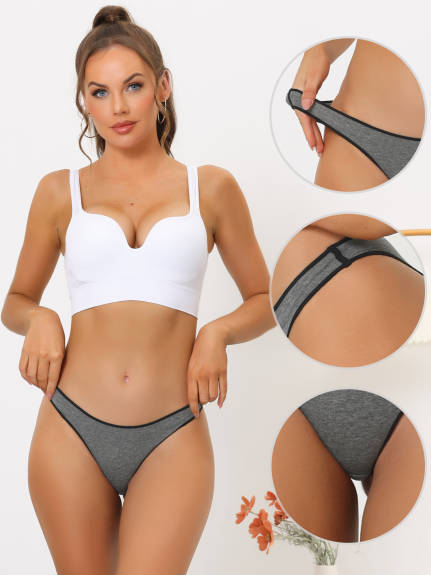Allegra K- Culotte bikini taille basse absorbant la transpiration