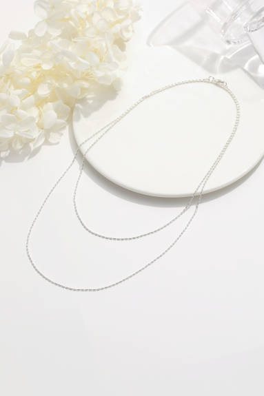 Classicharms-Collier de perles ovales en argent arcane