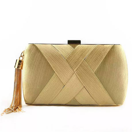 Goldtone Classic Crossover Clutch in Gold  - Don't AsK