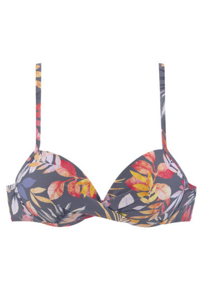Lascana-Floral Pattern Push Up Bikini Top