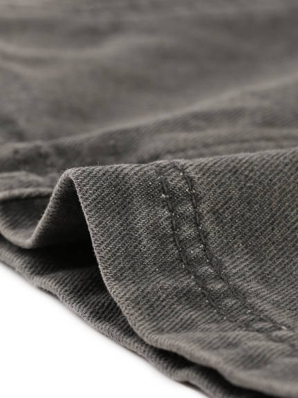Allegra K - Veste longue en jean avec ceinture et bouton à revers cranté