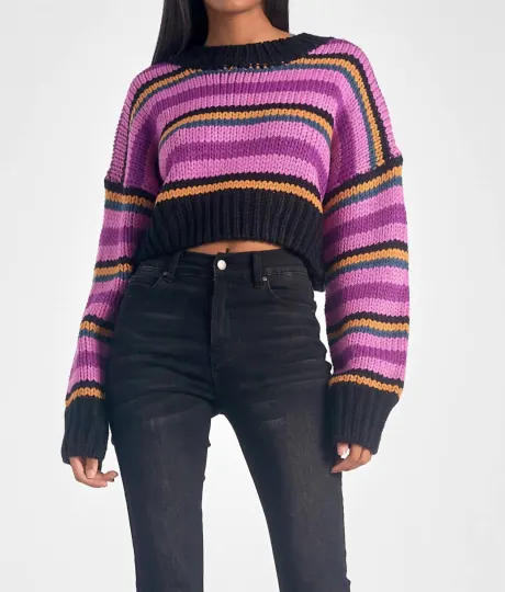 ELAN - Cropped Crewneck Sweater