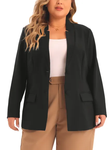 Agnes Orinda - Suit Button Blazer Jacket