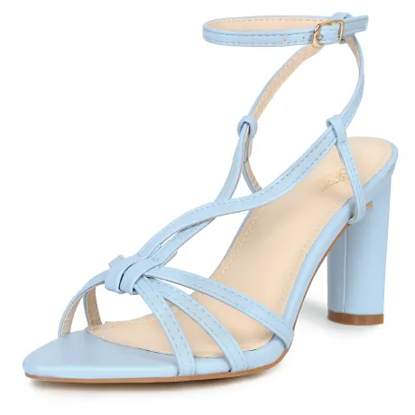 Allegra K - Pointed Toe Slingback Strappy Heeled Sandals