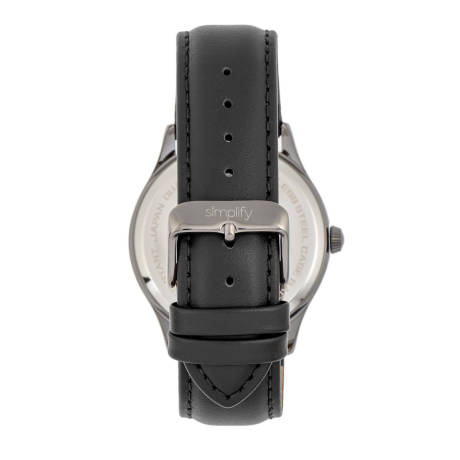 Simplify - La montre à bracelet en cuir 6900 avec date - Marron