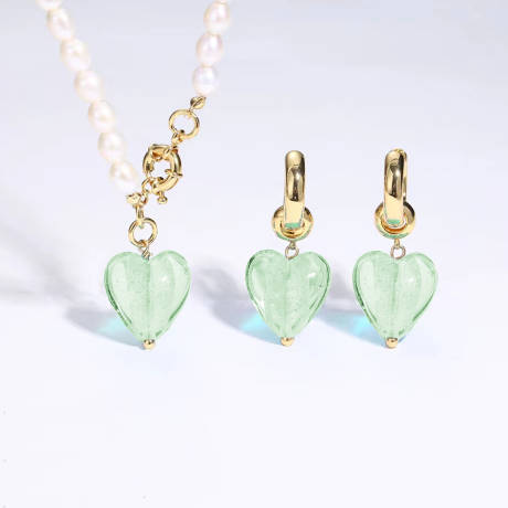 Classicharms-Esmée collier de perles avec pendentif en forme de coeur