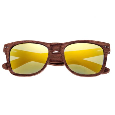 Earth Wood - Cape Cod Polarized Sunglasses - Red Rosewood/Yellow